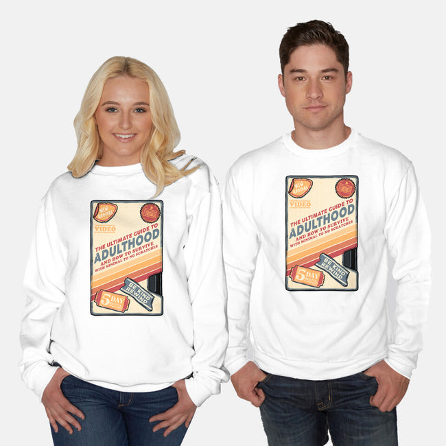 Guide To Adulthood-Unisex-Crew Neck-Sweatshirt-glitchygorilla
