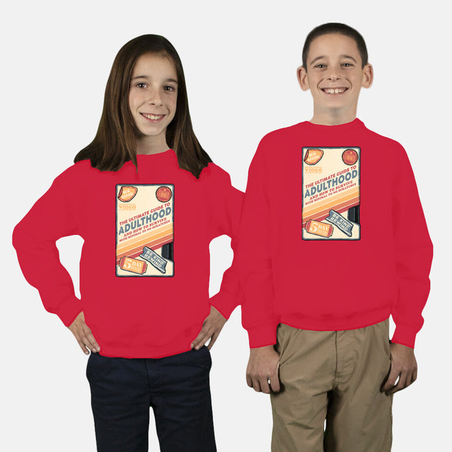 Guide To Adulthood-Youth-Crew Neck-Sweatshirt-glitchygorilla