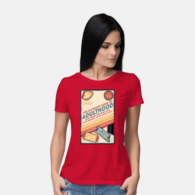 Guide To Adulthood-Womens-Basic-Tee-glitchygorilla