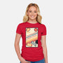 Guide To Adulthood-Womens-Fitted-Tee-glitchygorilla
