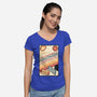 Guide To Adulthood-Womens-V-Neck-Tee-glitchygorilla
