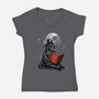 Dark Father-Womens-V-Neck-Tee-kharmazero