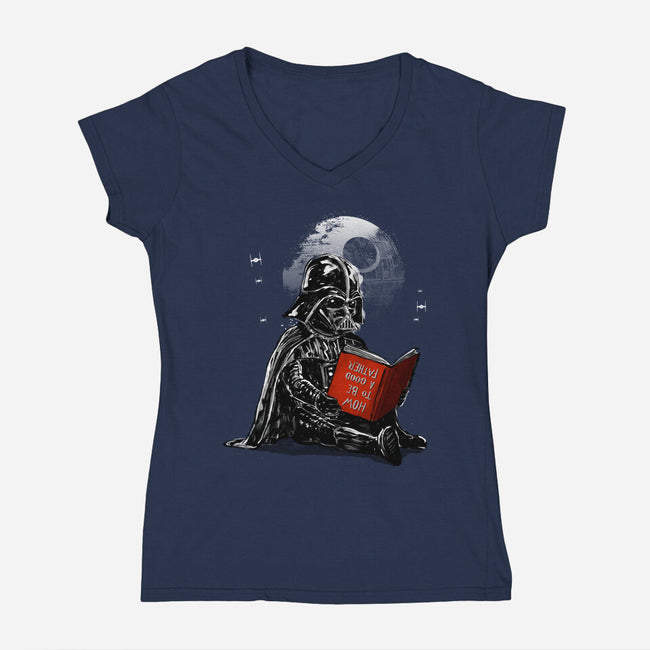 Dark Father-Womens-V-Neck-Tee-kharmazero