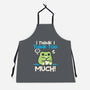 I Think I Think Too Much-Unisex-Kitchen-Apron-NemiMakeit