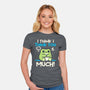 I Think I Think Too Much-Womens-Fitted-Tee-NemiMakeit