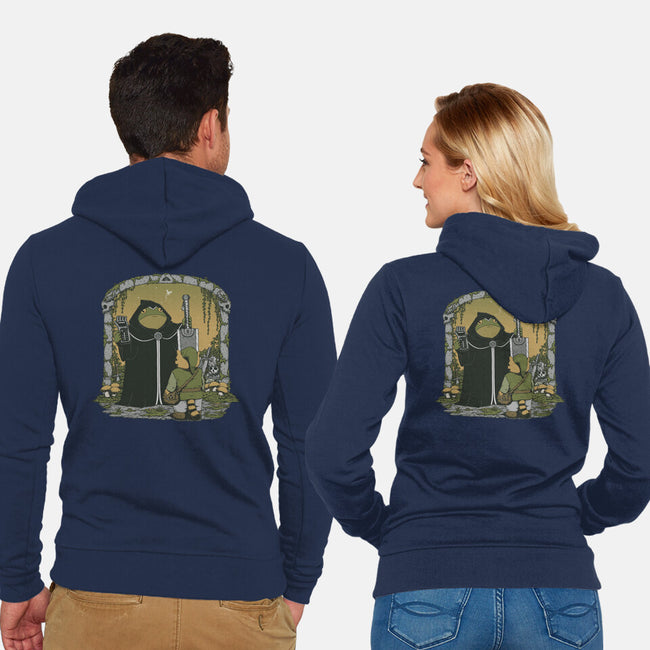 The Adventure Begins-Unisex-Zip-Up-Sweatshirt-pigboom