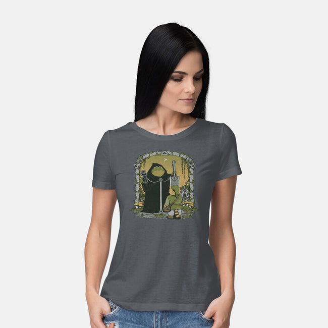 The Adventure Begins-Womens-Basic-Tee-pigboom