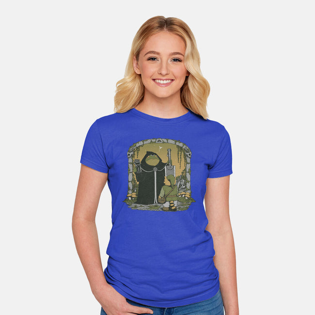 The Adventure Begins-Womens-Fitted-Tee-pigboom