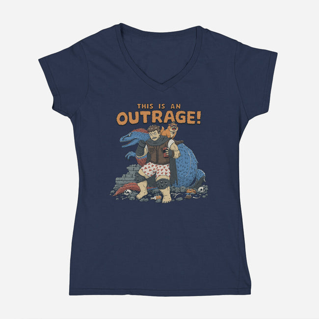 Outrage-Womens-V-Neck-Tee-pigboom