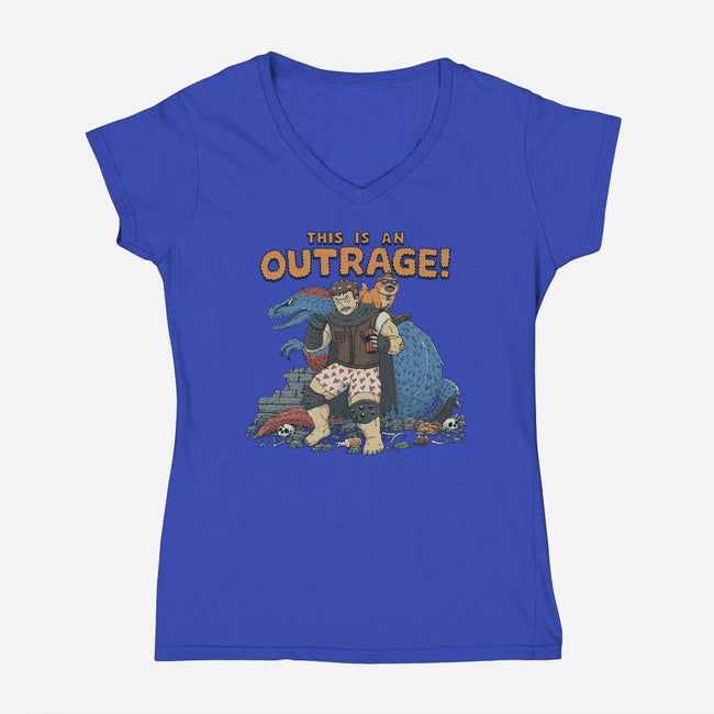 Outrage-Womens-V-Neck-Tee-pigboom