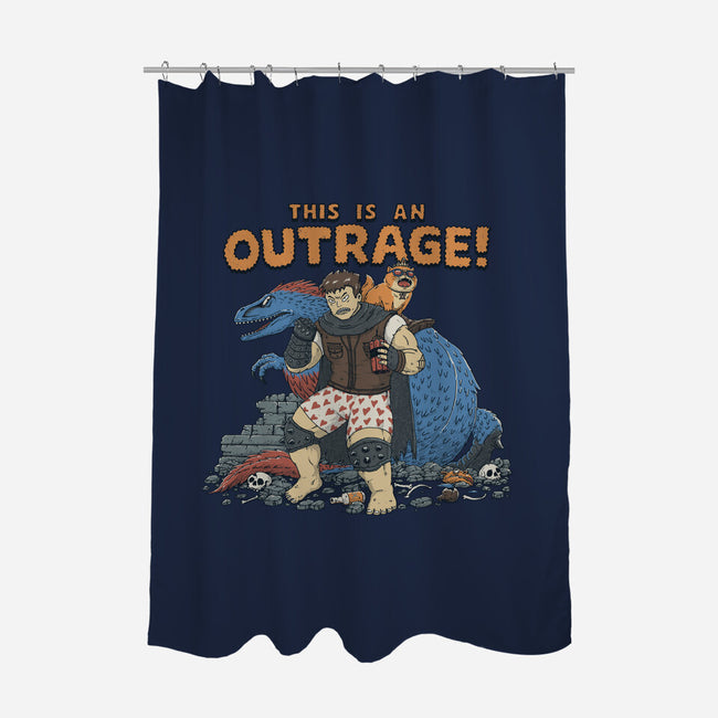 Outrage-None-Polyester-Shower Curtain-pigboom