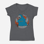 Kaijuholio-Womens-V-Neck-Tee-pigboom