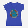 Kaijuholio-Womens-V-Neck-Tee-pigboom