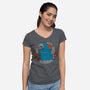 Kaijuholio-Womens-V-Neck-Tee-pigboom