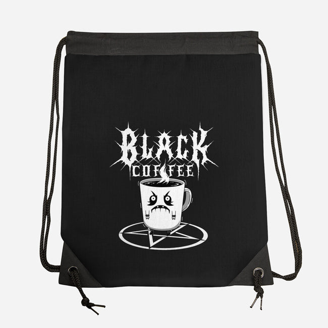 Black Metal Coffee-None-Drawstring-Bag-pigboom