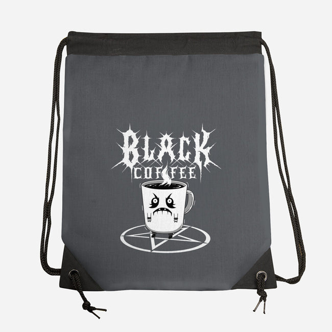 Black Metal Coffee-None-Drawstring-Bag-pigboom