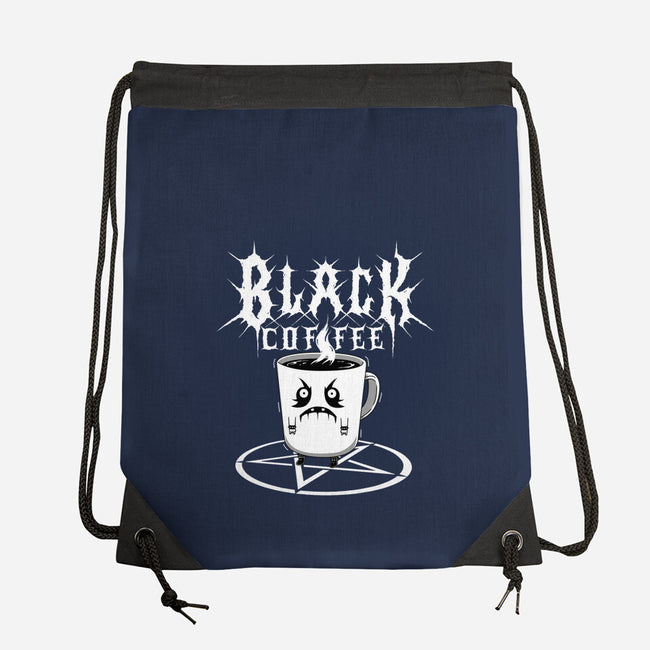 Black Metal Coffee-None-Drawstring-Bag-pigboom