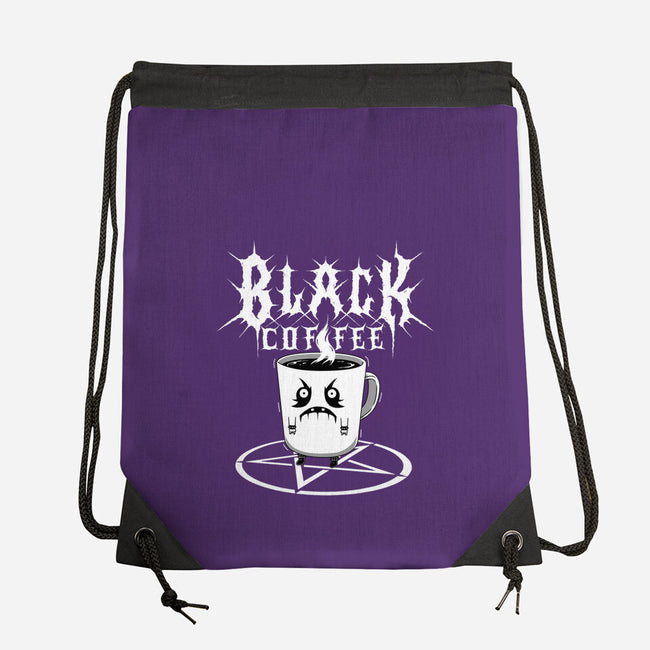 Black Metal Coffee-None-Drawstring-Bag-pigboom