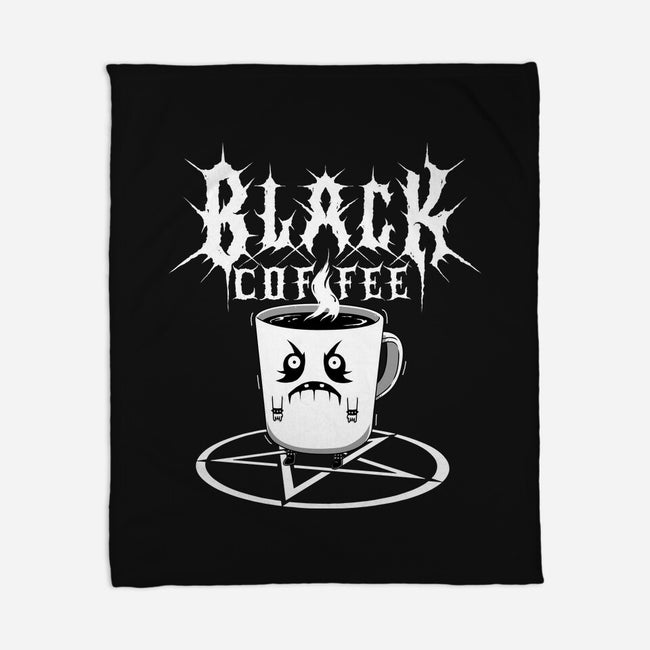 Black Metal Coffee-None-Fleece-Blanket-pigboom