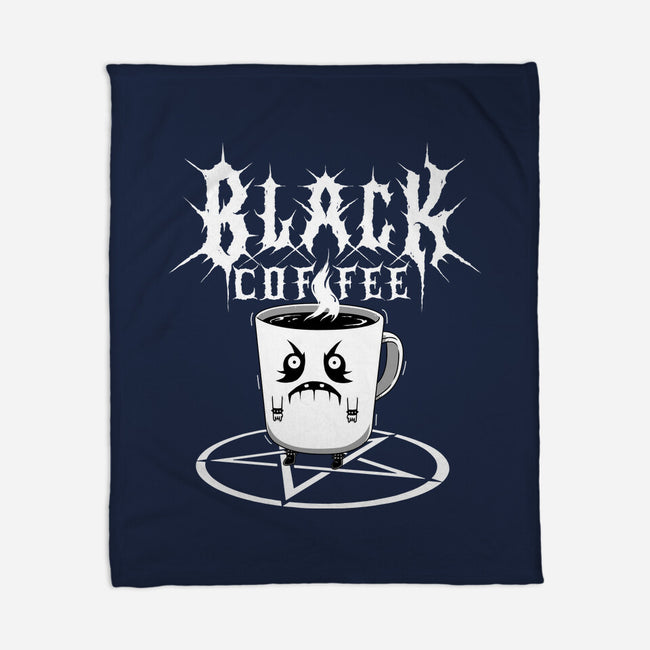 Black Metal Coffee-None-Fleece-Blanket-pigboom