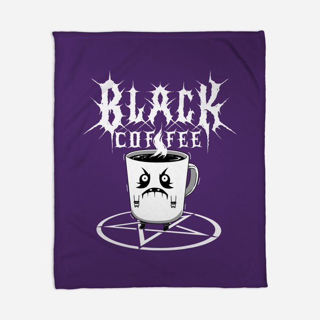 Black Metal Coffee-None-Fleece-Blanket-pigboom