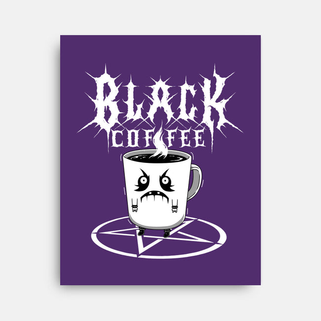 Black Metal Coffee-None-Stretched-Canvas-pigboom