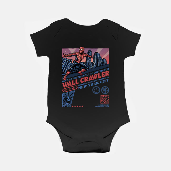 Friendly Neighborhood Wall Crawler-Baby-Basic-Onesie-glitchygorilla