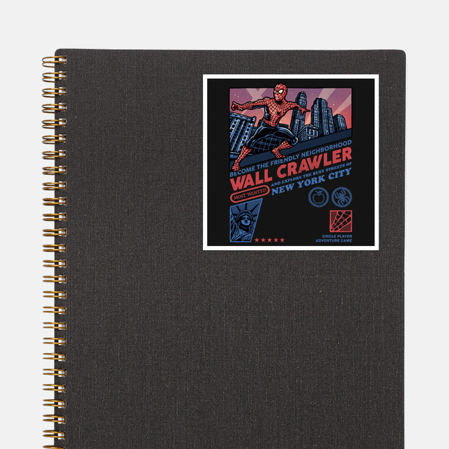 Friendly Neighborhood Wall Crawler-None-Glossy-Sticker-glitchygorilla