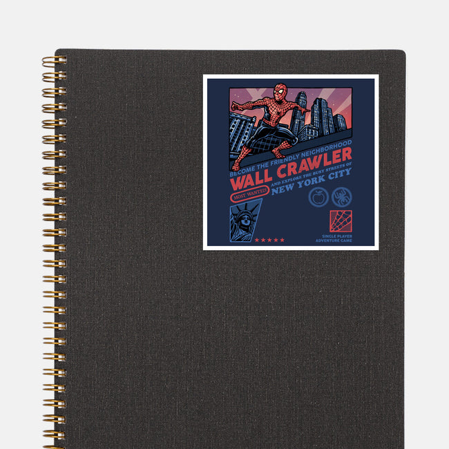 Friendly Neighborhood Wall Crawler-None-Glossy-Sticker-glitchygorilla