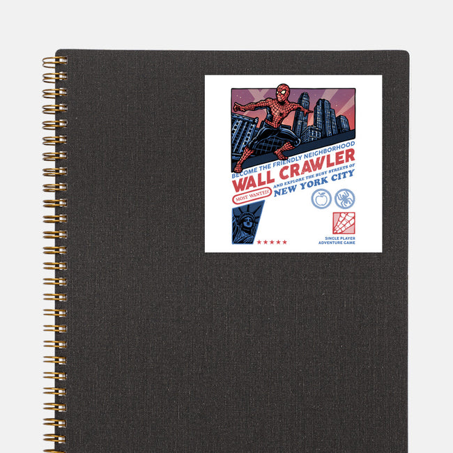 Friendly Neighborhood Wall Crawler-None-Glossy-Sticker-glitchygorilla