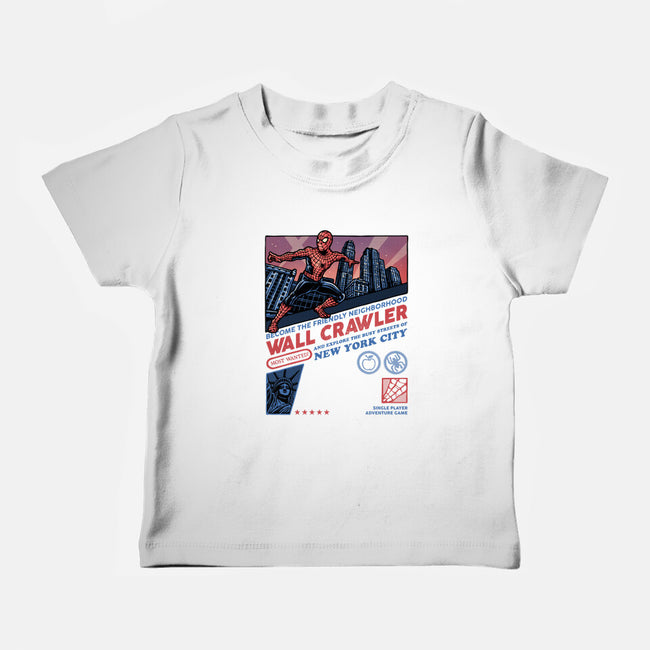 Friendly Neighborhood Wall Crawler-Baby-Basic-Tee-glitchygorilla