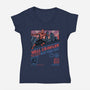 Friendly Neighborhood Wall Crawler-Womens-V-Neck-Tee-glitchygorilla