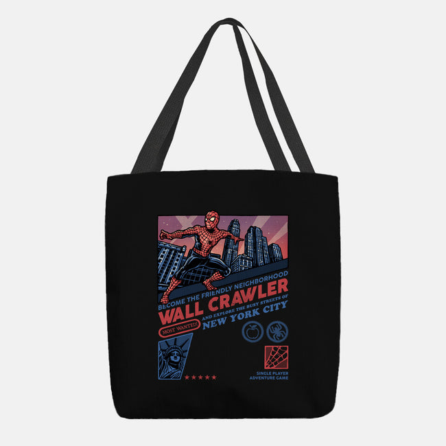 Friendly Neighborhood Wall Crawler-None-Basic Tote-Bag-glitchygorilla