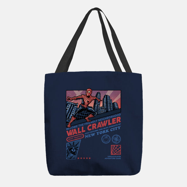 Friendly Neighborhood Wall Crawler-None-Basic Tote-Bag-glitchygorilla