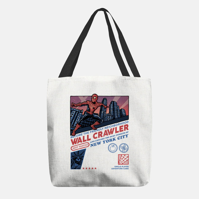 Friendly Neighborhood Wall Crawler-None-Basic Tote-Bag-glitchygorilla