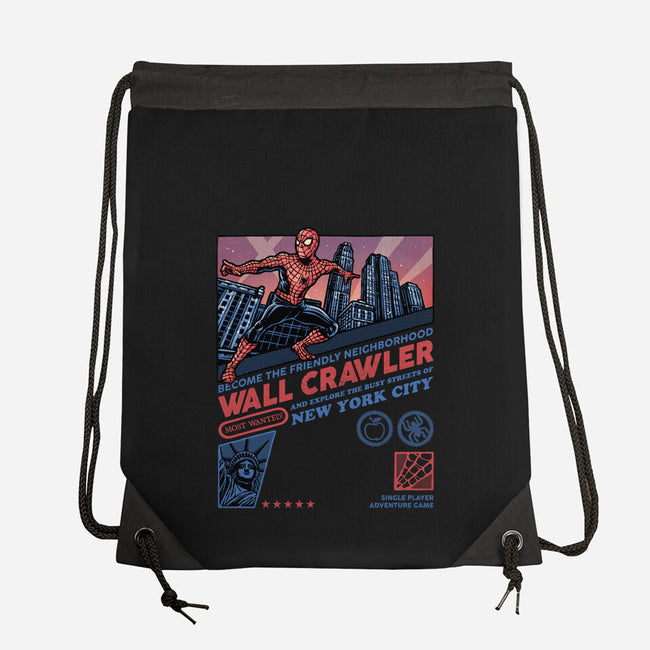 Friendly Neighborhood Wall Crawler-None-Drawstring-Bag-glitchygorilla