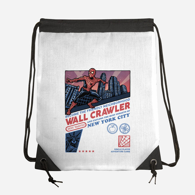Friendly Neighborhood Wall Crawler-None-Drawstring-Bag-glitchygorilla