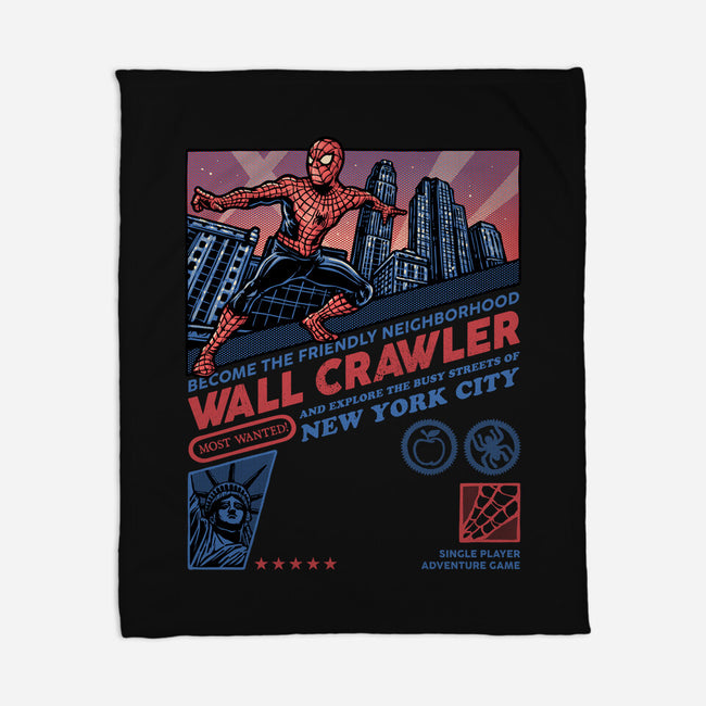 Friendly Neighborhood Wall Crawler-None-Fleece-Blanket-glitchygorilla