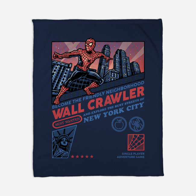 Friendly Neighborhood Wall Crawler-None-Fleece-Blanket-glitchygorilla