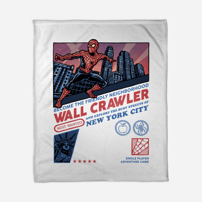 Friendly Neighborhood Wall Crawler-None-Fleece-Blanket-glitchygorilla