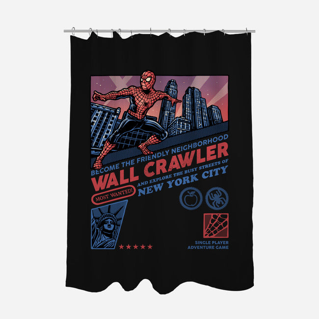 Friendly Neighborhood Wall Crawler-None-Polyester-Shower Curtain-glitchygorilla