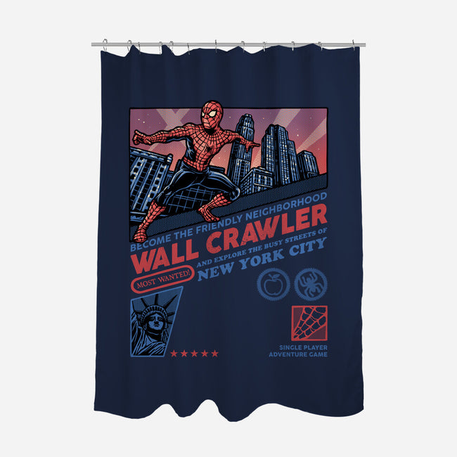 Friendly Neighborhood Wall Crawler-None-Polyester-Shower Curtain-glitchygorilla