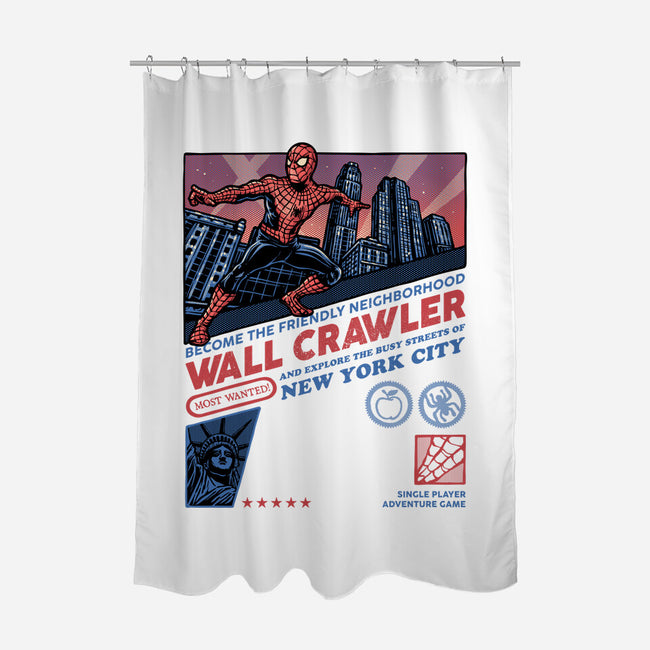Friendly Neighborhood Wall Crawler-None-Polyester-Shower Curtain-glitchygorilla