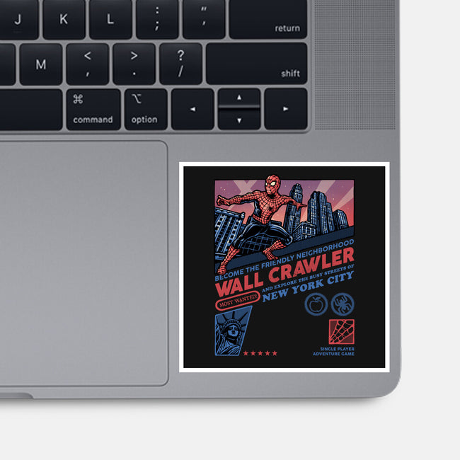 Friendly Neighborhood Wall Crawler-None-Glossy-Sticker-glitchygorilla
