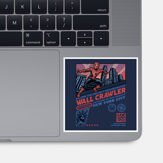 Friendly Neighborhood Wall Crawler-None-Glossy-Sticker-glitchygorilla
