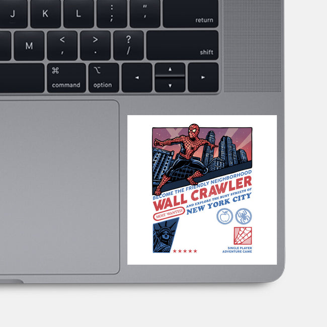 Friendly Neighborhood Wall Crawler-None-Glossy-Sticker-glitchygorilla