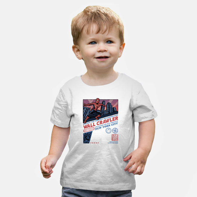 Friendly Neighborhood Wall Crawler-Baby-Basic-Tee-glitchygorilla