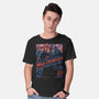 Friendly Neighborhood Wall Crawler-Mens-Basic-Tee-glitchygorilla