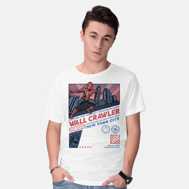 Friendly Neighborhood Wall Crawler-Mens-Basic-Tee-glitchygorilla