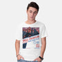Friendly Neighborhood Wall Crawler-Mens-Basic-Tee-glitchygorilla